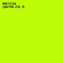 #BCFC04 - Lime Color Image