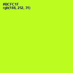 #BCFC1F - Inch Worm Color Image