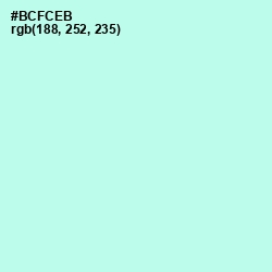 #BCFCEB - Ice Cold Color Image