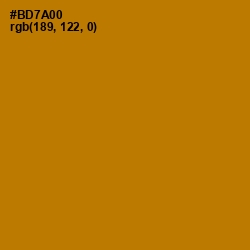 #BD7A00 - Pirate Gold Color Image