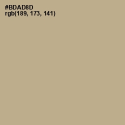 #BDAD8D - Heathered Gray Color Image