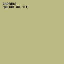 #BDBB83 - Swamp Green Color Image