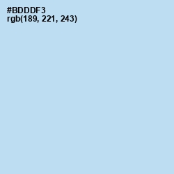 #BDDDF3 - Spindle Color Image
