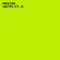 #BDED02 - Lime Color Image