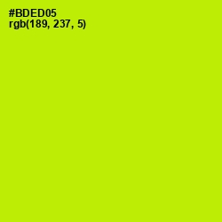 #BDED05 - Lime Color Image