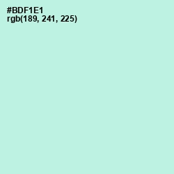 #BDF1E1 - Ice Cold Color Image