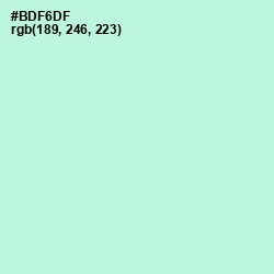 #BDF6DF - Cruise Color Image