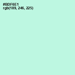 #BDF6E1 - Ice Cold Color Image