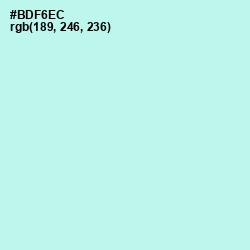 #BDF6EC - Ice Cold Color Image