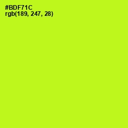 #BDF71C - Inch Worm Color Image