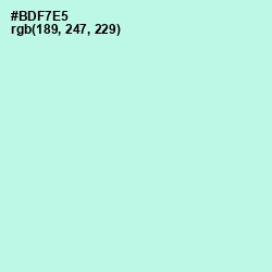 #BDF7E5 - Ice Cold Color Image