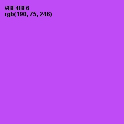 #BE4BF6 - Lavender Color Image