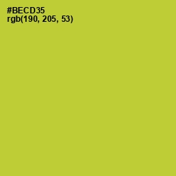 #BECD35 - Key Lime Pie Color Image