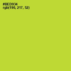 #BED934 - Key Lime Pie Color Image