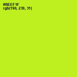 #BEEF1F - Inch Worm Color Image