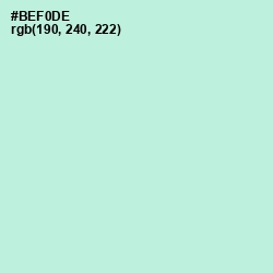 #BEF0DE - Cruise Color Image