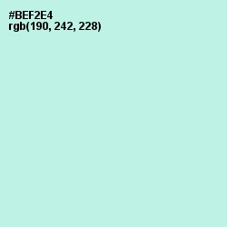 #BEF2E4 - Ice Cold Color Image