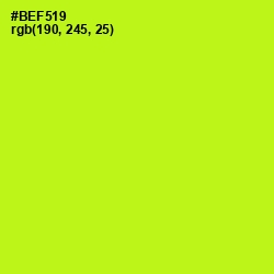 #BEF519 - Inch Worm Color Image