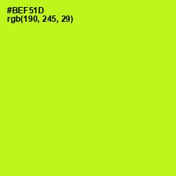 #BEF51D - Inch Worm Color Image