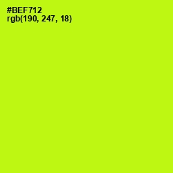#BEF712 - Lime Color Image