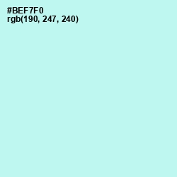 #BEF7F0 - Charlotte Color Image