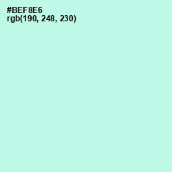 #BEF8E6 - Ice Cold Color Image