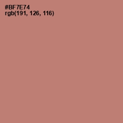 #BF7E74 - Coral Tree Color Image