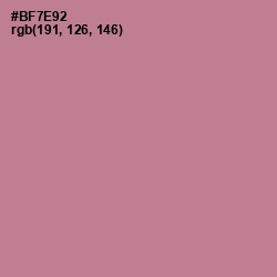 #BF7E92 - Turkish Rose Color Image