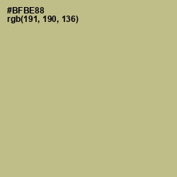 #BFBE88 - Swamp Green Color Image