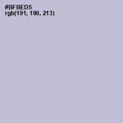 #BFBED5 - Lavender Gray Color Image