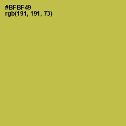 #BFBF49 - Olive Green Color Image