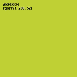 #BFD034 - Key Lime Pie Color Image