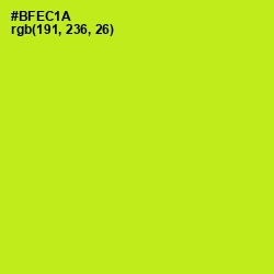 #BFEC1A - Inch Worm Color Image