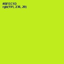 #BFEC1D - Inch Worm Color Image