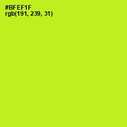 #BFEF1F - Inch Worm Color Image