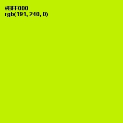 #BFF000 - Lime Color Image