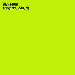 #BFF009 - Lime Color Image