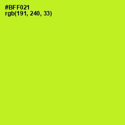 #BFF021 - Green Yellow Color Image