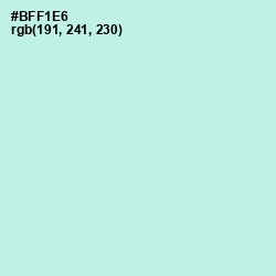 #BFF1E6 - Ice Cold Color Image