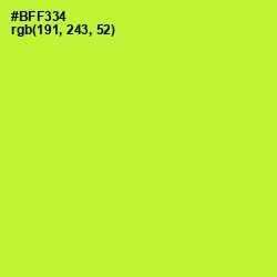 #BFF334 - Green Yellow Color Image