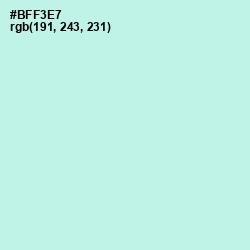 #BFF3E7 - Ice Cold Color Image