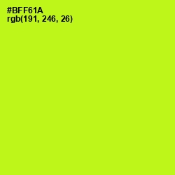 #BFF61A - Inch Worm Color Image