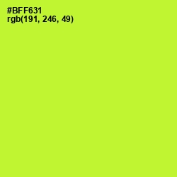 #BFF631 - Green Yellow Color Image