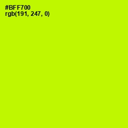 #BFF700 - Lime Color Image