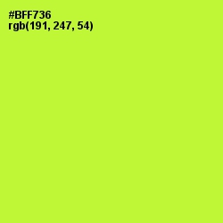 #BFF736 - Green Yellow Color Image