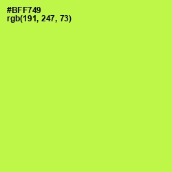 #BFF749 - Conifer Color Image