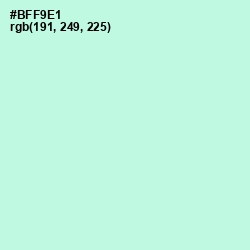 #BFF9E1 - Ice Cold Color Image