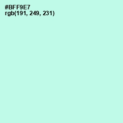 #BFF9E7 - Ice Cold Color Image