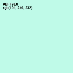 #BFF9E8 - Ice Cold Color Image