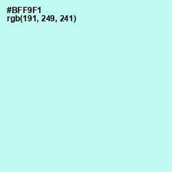 #BFF9F1 - Charlotte Color Image